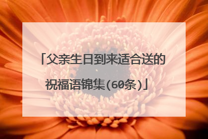 父亲生日到来适合送的祝福语锦集(60条)