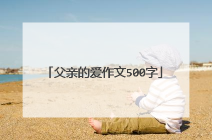 父亲的爱作文500字