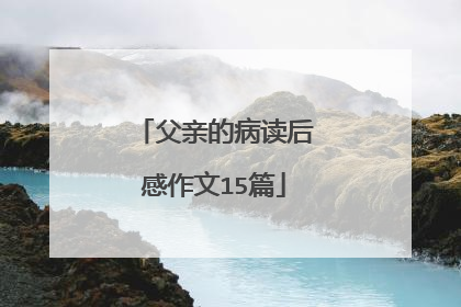 父亲的病读后感作文15篇