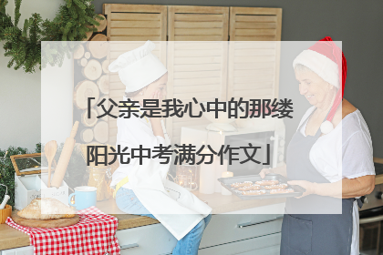 父亲是我心中的那缕阳光中考满分作文