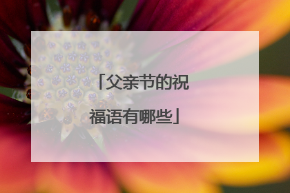 父亲节的祝福语有哪些