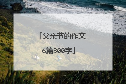 父亲节的作文6篇300字