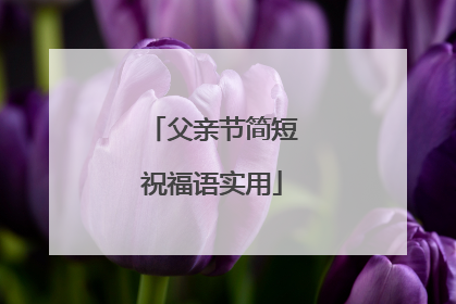 父亲节简短祝福语实用
