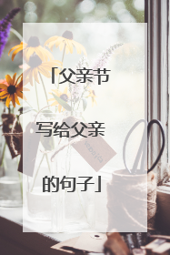 父亲节写给父亲的句子