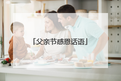 父亲节感恩话语