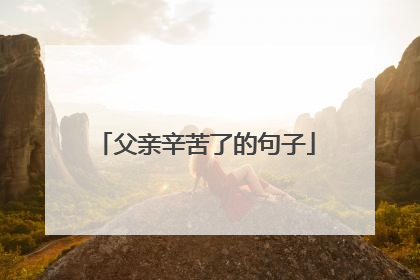 父亲辛苦了的句子