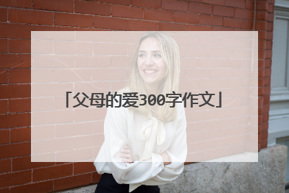 父母的爱300字作文