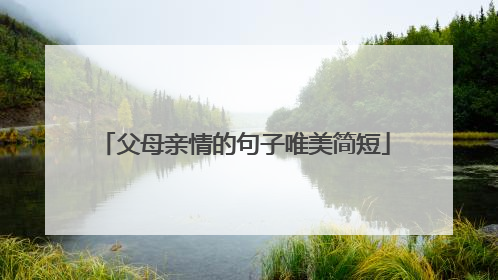 父母亲情的句子唯美简短