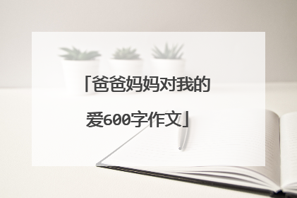 爸爸妈妈对我的爱600字作文
