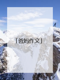 爸妈作文