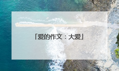 爱的作文：大爱