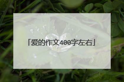 爱的作文400字左右
