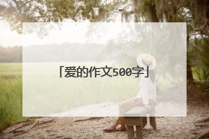 爱的作文500字
