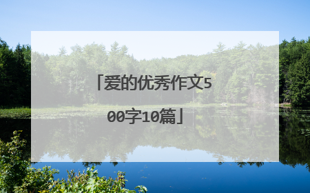 爱的优秀作文500字10篇