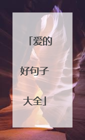 爱的好句子大全