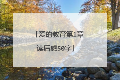 爱的教育第1章读后感50字