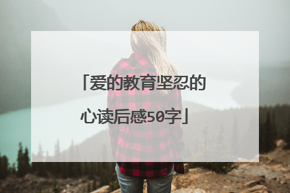 爱的教育坚忍的心读后感50字