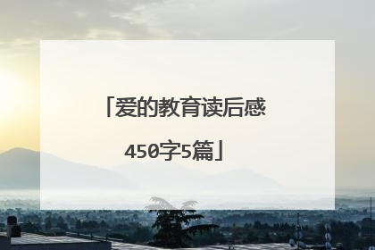 爱的教育读后感450字5篇