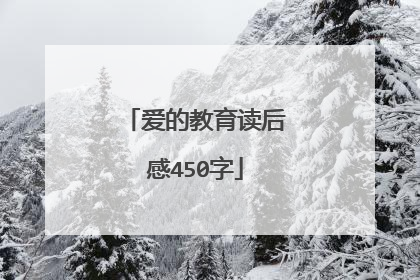 爱的教育读后感450字
