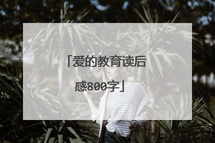 爱的教育读后感800字