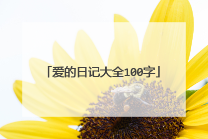 爱的日记大全100字