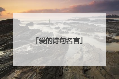 爱的诗句名言