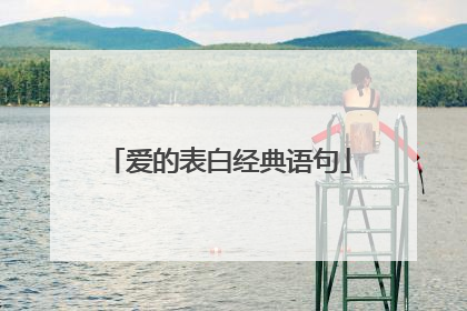爱的表白经典语句