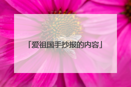 爱祖国手抄报的内容