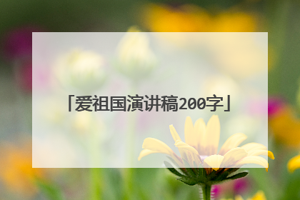 爱祖国演讲稿200字