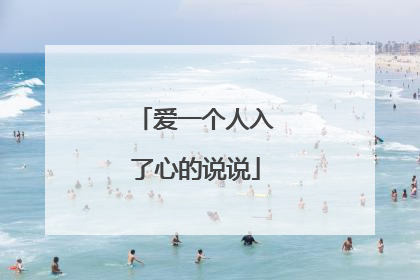 爱一个人入了心的说说