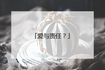 爱与责任？
