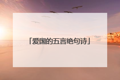 爱国的五言绝句诗