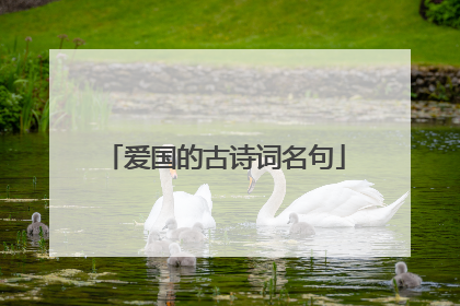 爱国的古诗词名句