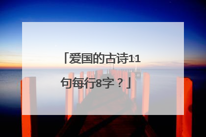爱国的古诗11句每行8字?