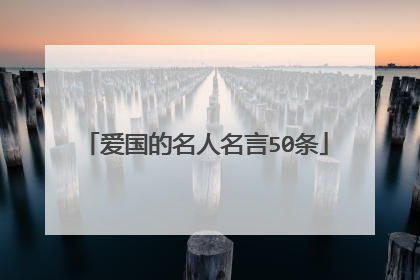 爱国的名人名言50条