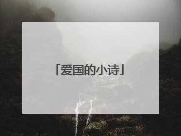 爱国的小诗