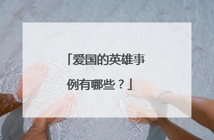 爱国的英雄事例有哪些？