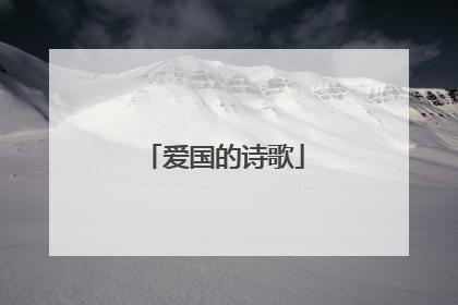 爱国的诗歌