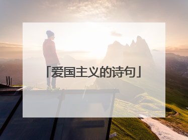 爱国主义的诗句