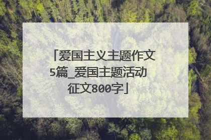 爱国主义主题作文5篇_爱国主题活动征文800字