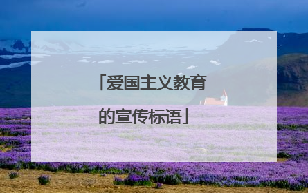 爱国主义教育的宣传标语