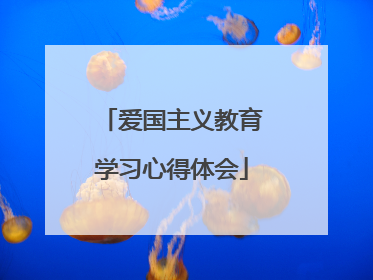 爱国主义教育学习心得体会