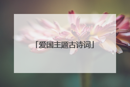 爱国主题古诗词