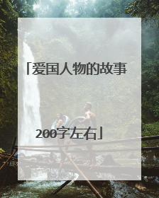 爱国人物的故事200字左右