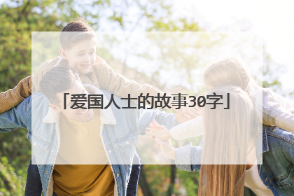 爱国人士的故事30字