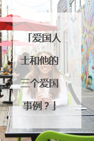 爱国人士和他的三个爱国事例？