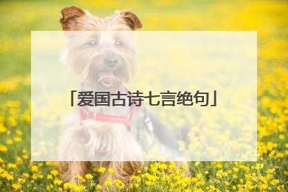 爱国古诗七言绝句