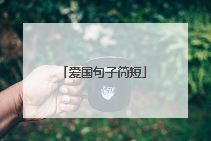 爱国句子简短