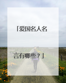 爱国名人名言有哪些?