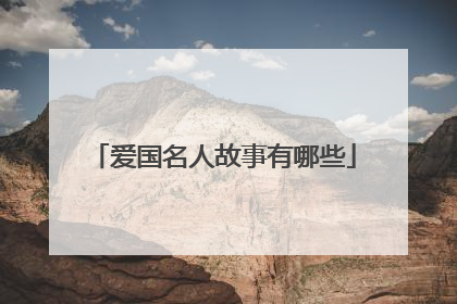 爱国名人故事有哪些